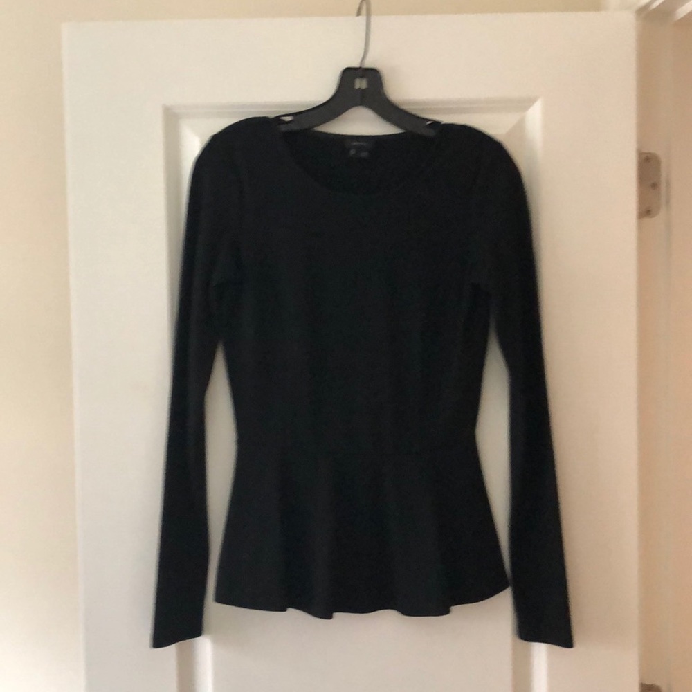Wool fitted peplum